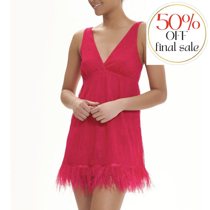 Rya Collection Jasmine Chemise 584 in Red-Loungewear-Rya Collection-Red-Small-Anna Bella Fine Lingerie, Reveal Your Most Gorgeous Self!