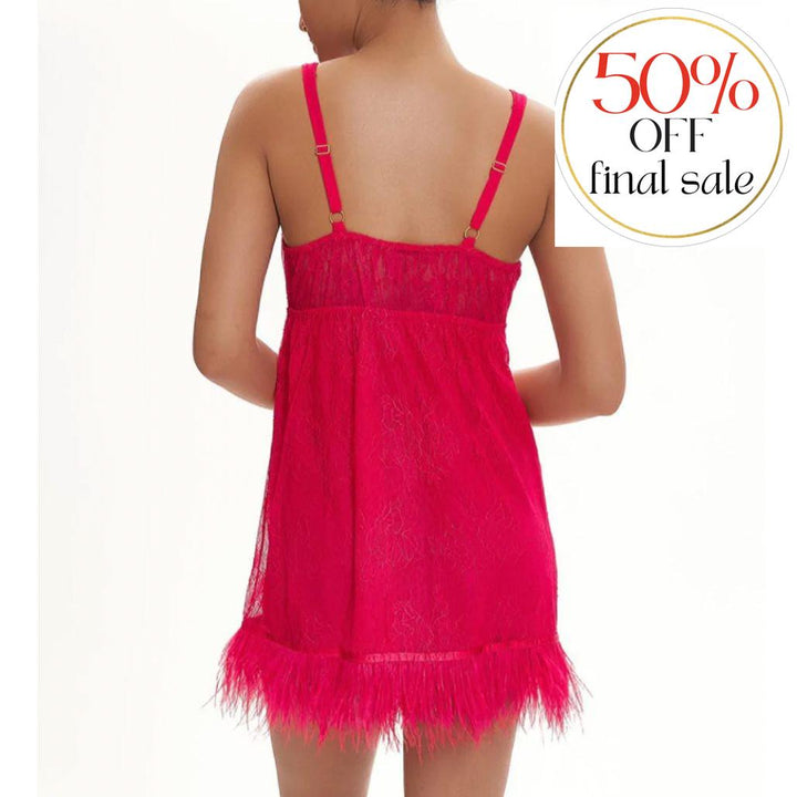 Rya Collection Jasmine Chemise 584 in Red-Loungewear-Rya Collection-Red-Small-Anna Bella Fine Lingerie, Reveal Your Most Gorgeous Self!