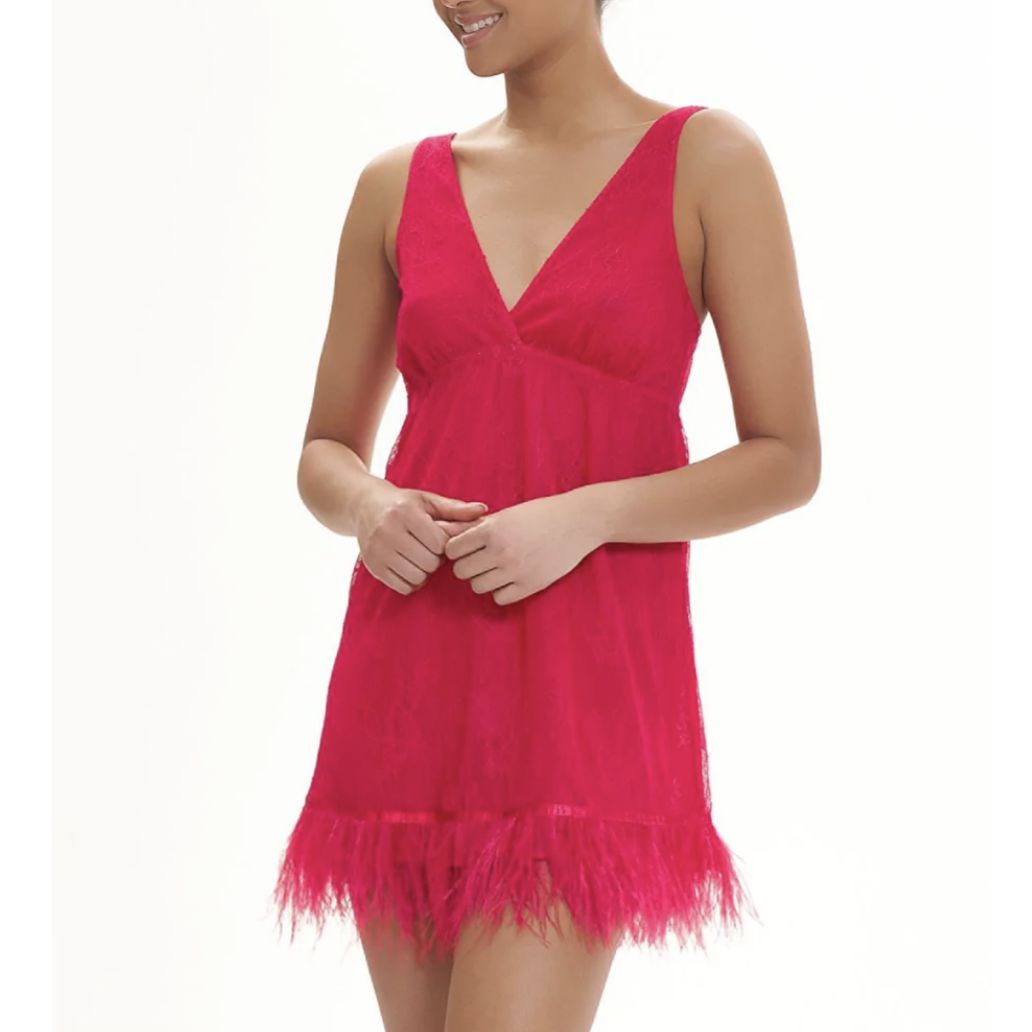 Rya Collection Jasmine Chemise 584 in Red-Loungewear-Rya Collection-Red-Small-Anna Bella Fine Lingerie, Reveal Your Most Gorgeous Self!