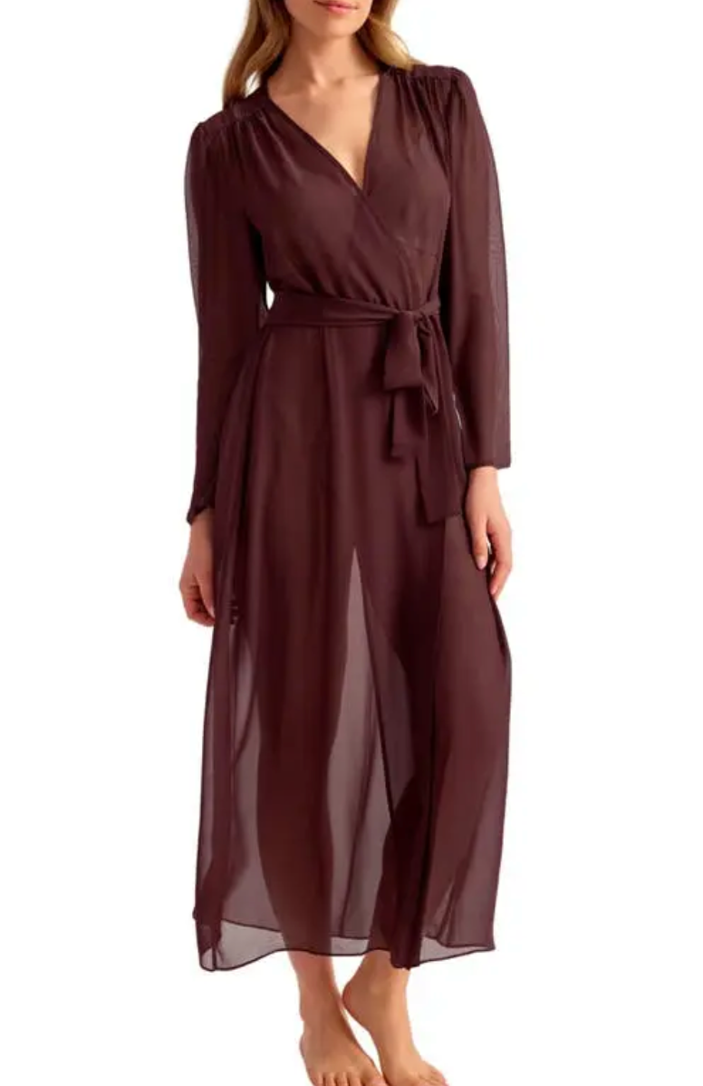 Rya Collection Lovely Robe 1125 in Truffle-Robes-Rya Collection-Truffle-XSmall/Small-Anna Bella Fine Lingerie, Reveal Your Most Gorgeous Self!