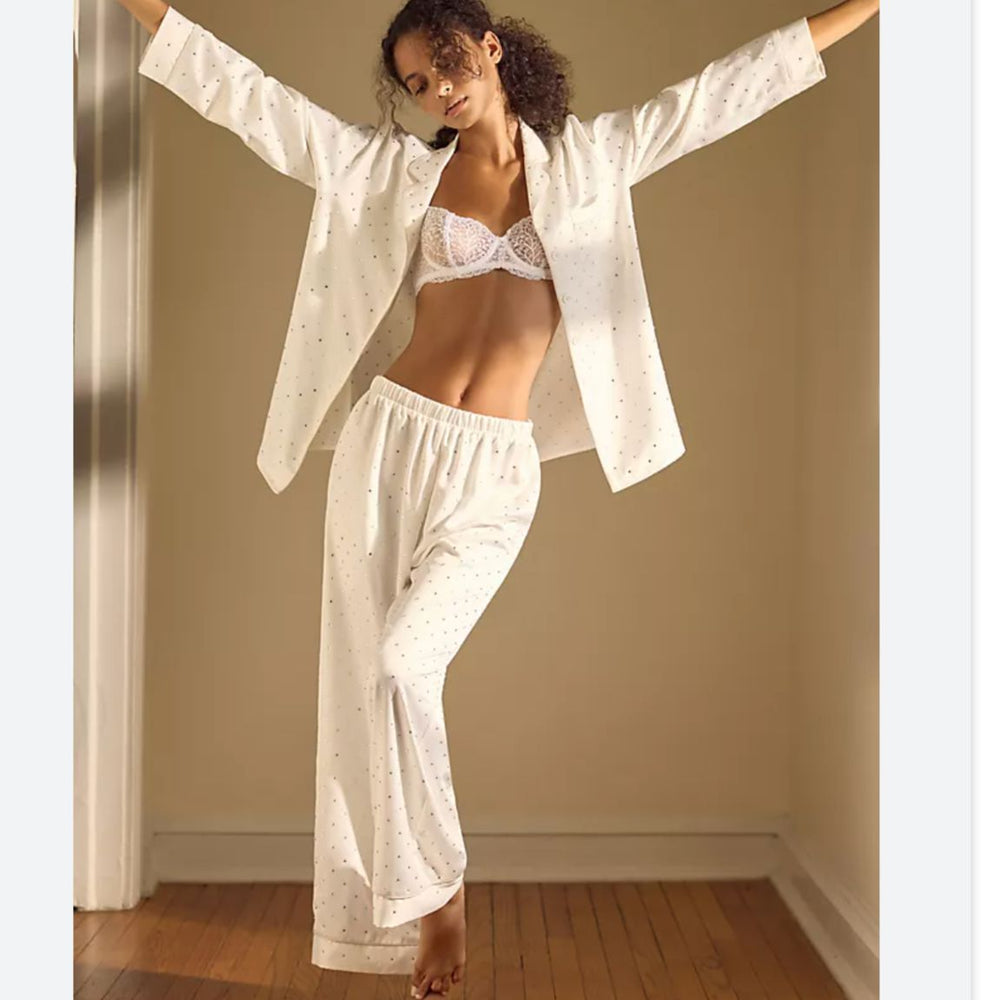 Rya Collection Marilyn PJ Set 751-Loungewear-Rya Collection-Ivory-XSmall-Anna Bella Fine Lingerie, Reveal Your Most Gorgeous Self!