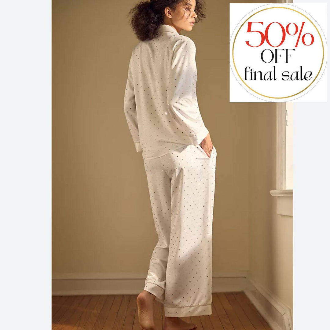 Rya Collection Marilyn PJ Set 751-Loungewear-Rya Collection-Ivory-XSmall-Anna Bella Fine Lingerie, Reveal Your Most Gorgeous Self!