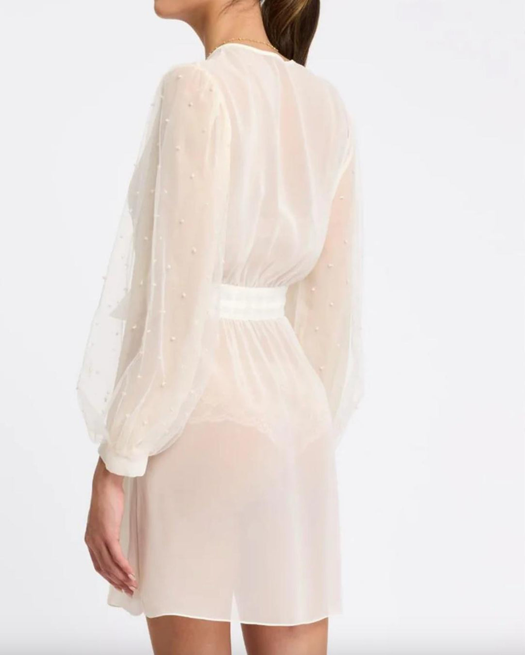 Rya Collection Pearl Cover Up 970 in Ivory-Robes-Rya Collection-Ivory-XSmall/Small-Anna Bella Fine Lingerie, Reveal Your Most Gorgeous Self!