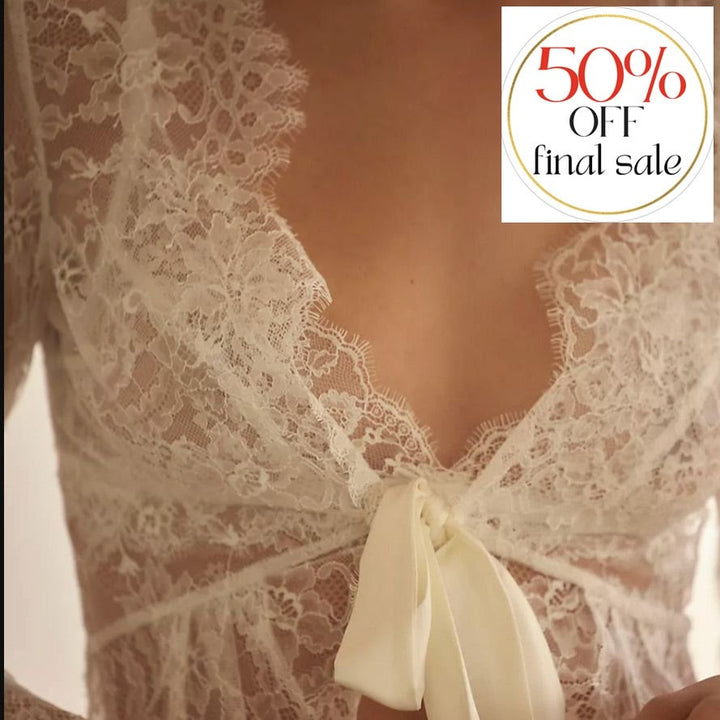 Rya Collection Serena Bralette Set with Mini Cover Up 785-Anna Bella Fine Lingerie-Ivory-XSmall-