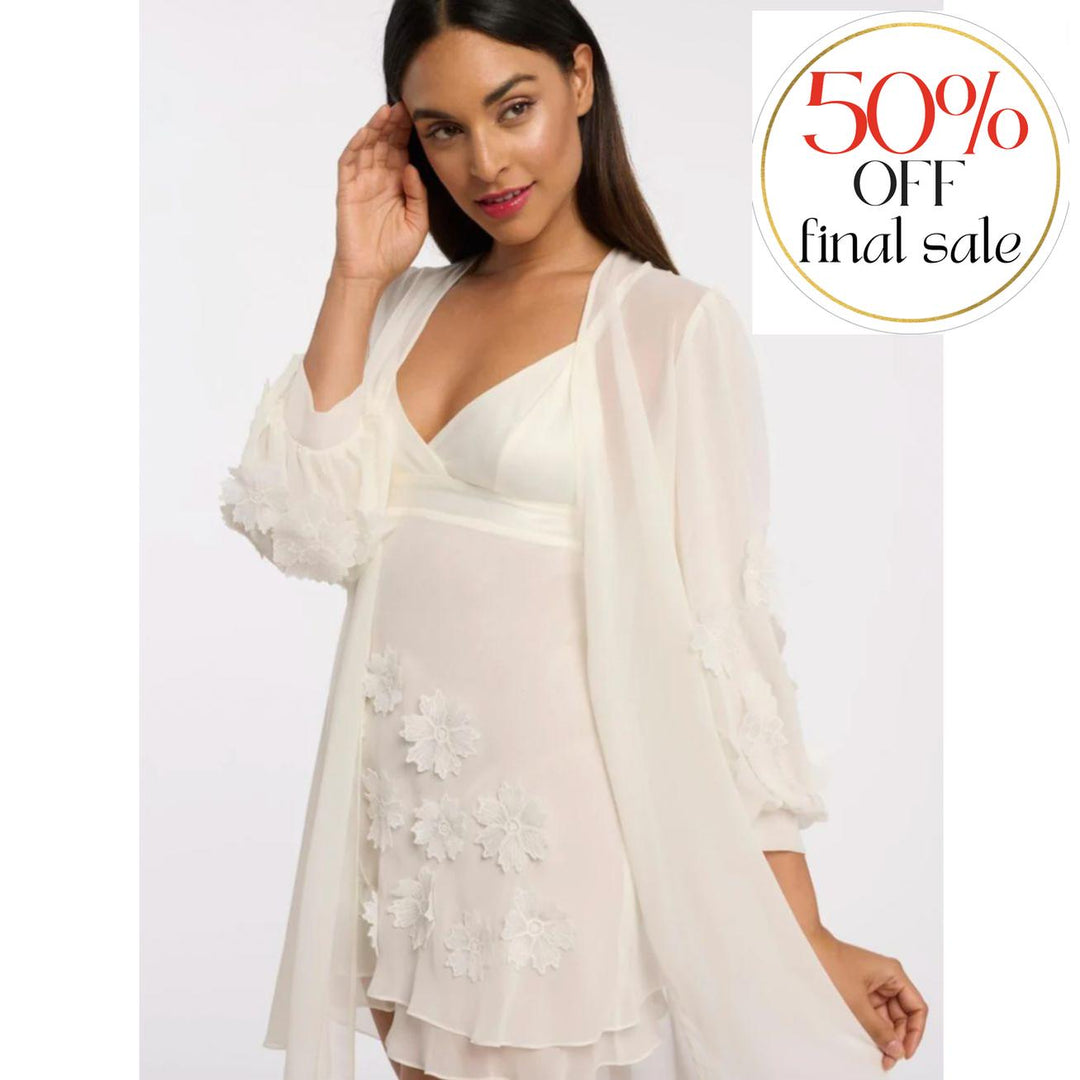 Rya Collection St. Tropez Chemise 843-Loungewear-Rya Collection-Ivory-XSmall-Anna Bella Fine Lingerie, Reveal Your Most Gorgeous Self!