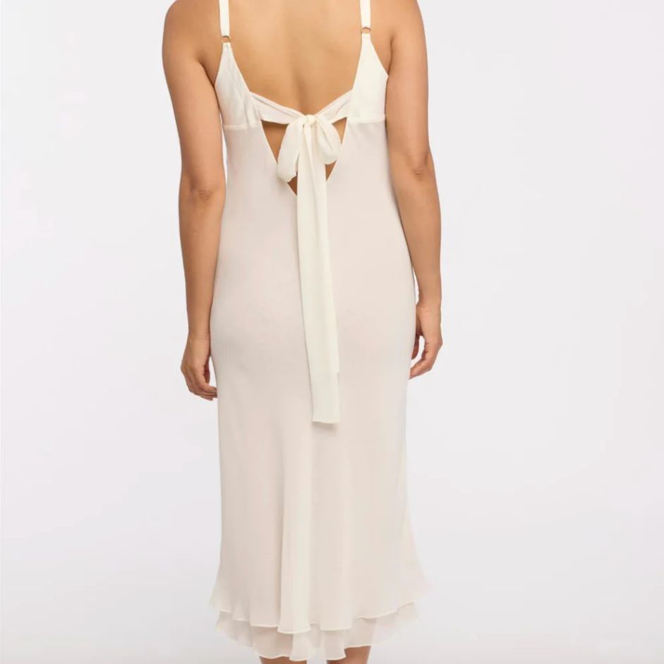 Rya Collection St. Tropez Gown 841-Loungewear-Rya Collection-Ivory-Small-Anna Bella Fine Lingerie, Reveal Your Most Gorgeous Self!