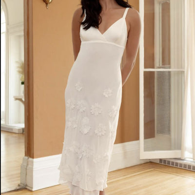 Rya Collection St. Tropez Gown 841-Loungewear-Rya Collection-Ivory-Small-Anna Bella Fine Lingerie, Reveal Your Most Gorgeous Self!
