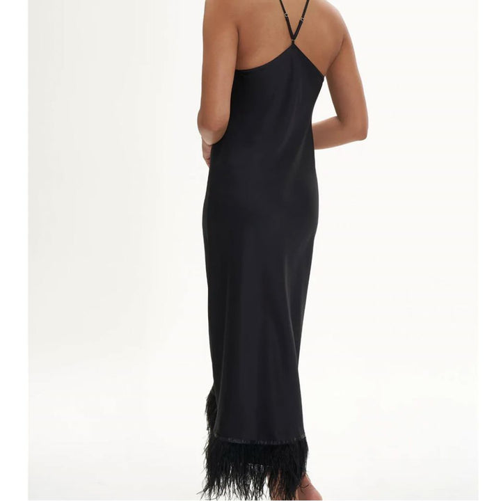 Rya Collection Swan Gown 617 in Black-Loungewear-Rya Collection-Black-Small-Anna Bella Fine Lingerie, Reveal Your Most Gorgeous Self!