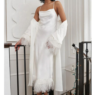 Rya Collection Swan Gown 617 in Ivory-Loungewear-Rya Collection-Ivory-Small-Anna Bella Fine Lingerie, Reveal Your Most Gorgeous Self!