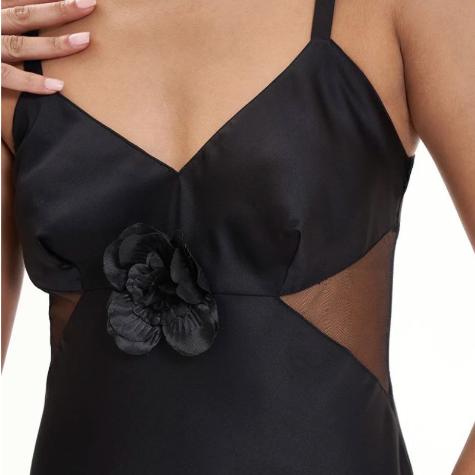 Rya Collection Tania Chemise in Black 591-Anna Bella Fine Lingerie-Black-XSmall-