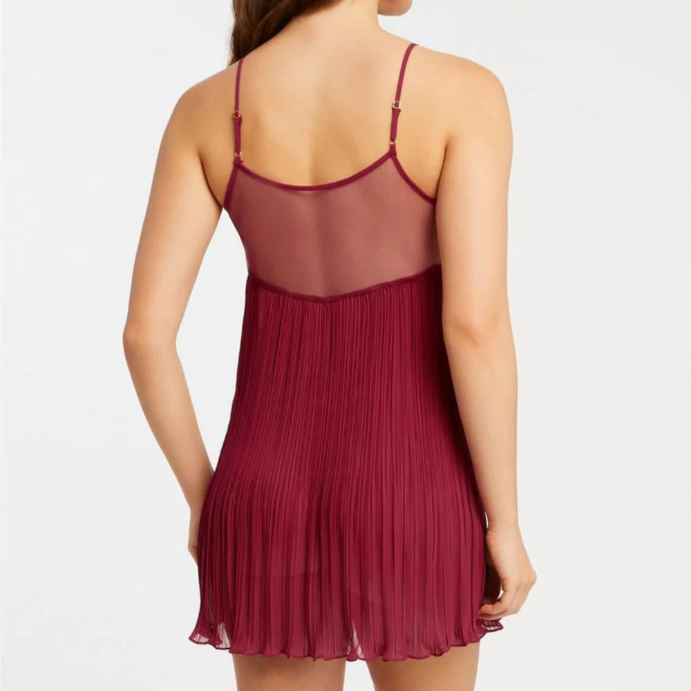 Rya Collection True Love Chemise 704-Loungewear-Rya Collection-Sangria-XSmall-Anna Bella Fine Lingerie, Reveal Your Most Gorgeous Self!