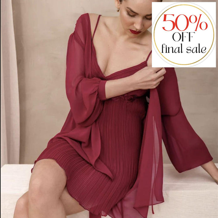 Rya Collection True Love Cover Up 706-Robes-Rya Collection-Sangria-XSmall/Small-Anna Bella Fine Lingerie, Reveal Your Most Gorgeous Self!