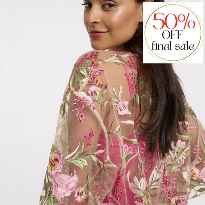 Rya Collection Valencia Cover Up 811-Robes-Rya Collection-Azalea Mix-XSmall/Small-Anna Bella Fine Lingerie, Reveal Your Most Gorgeous Self!