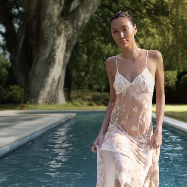 Rya Collection Vija Gown 939 in Ivory-Loungewear-Rya Collection-Ivory-XSmall-Anna Bella Fine Lingerie, Reveal Your Most Gorgeous Self!
