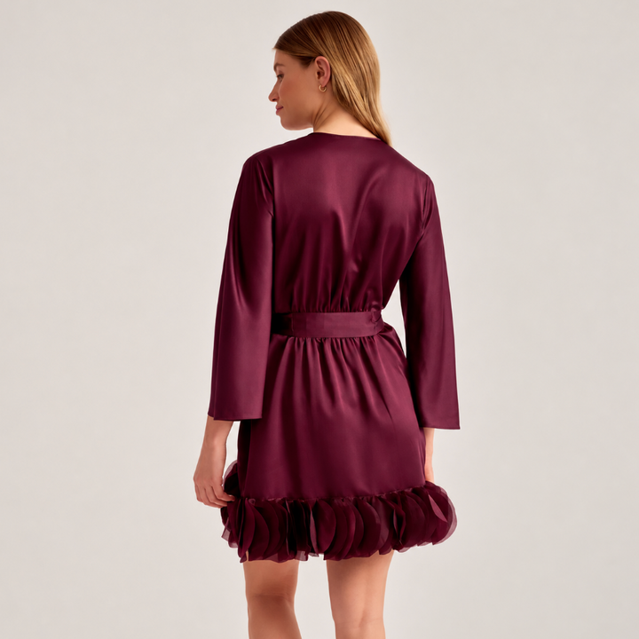 Rya Collection Villa Cover Up 1089 in Dark Cherry-Robes-Rya Collection-Dark Cherry-XSmall/Small-Anna Bella Fine Lingerie, Reveal Your Most Gorgeous Self!
