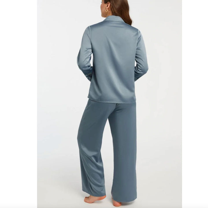 Rya Collection Zinnia Pj Set 880-Loungewear-Rya Collection-Chateau Blue-XSmall-Anna Bella Fine Lingerie, Reveal Your Most Gorgeous Self!