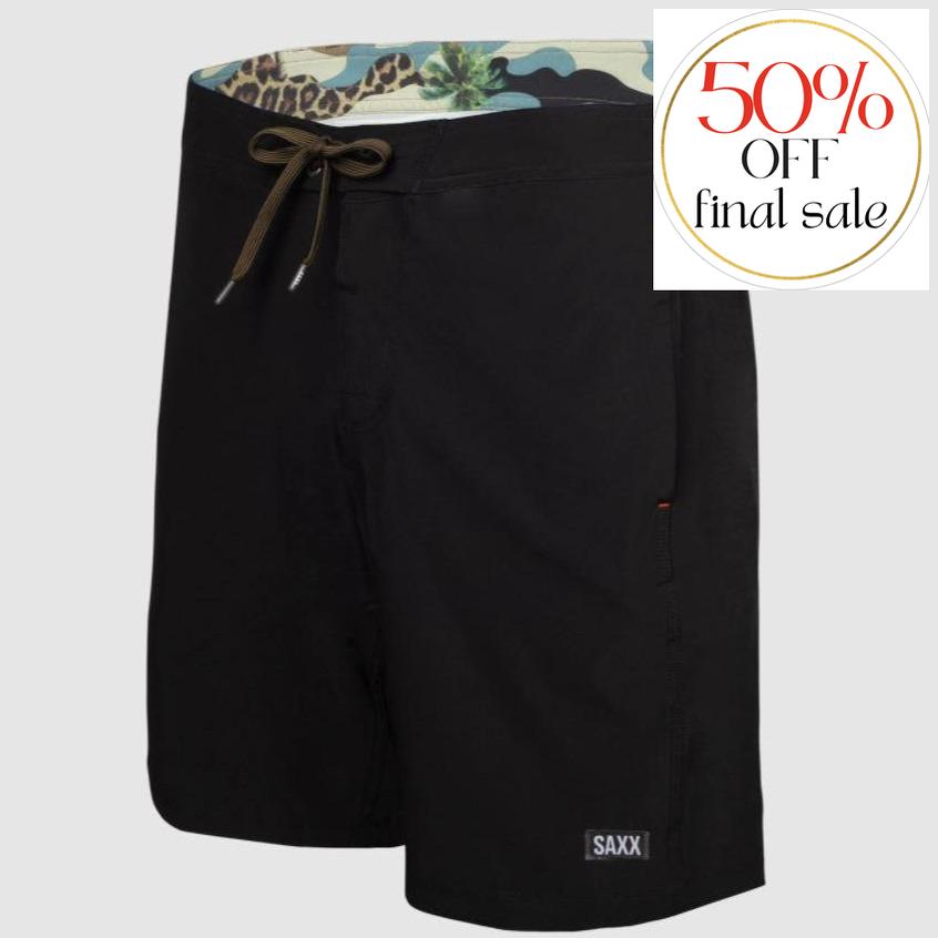 SAXX Betawave Men's 17" Swim Short in Black-Mens-SAXX-Black-32-Anna Bella Fine Lingerie, Reveal Your Most Gorgeous Self!