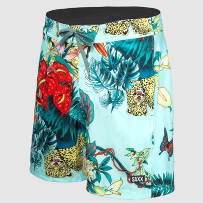 SAXX Betawave Men's 17" Swim Short in Blue Disco Jungle-Anna Bella Fine Lingerie-Blue Disco Jungle-30-