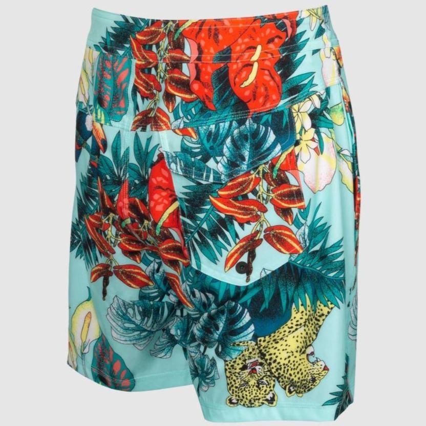 SAXX Betawave Men's 17" Swim Short in Blue Disco Jungle-Anna Bella Fine Lingerie-Blue Disco Jungle-30-