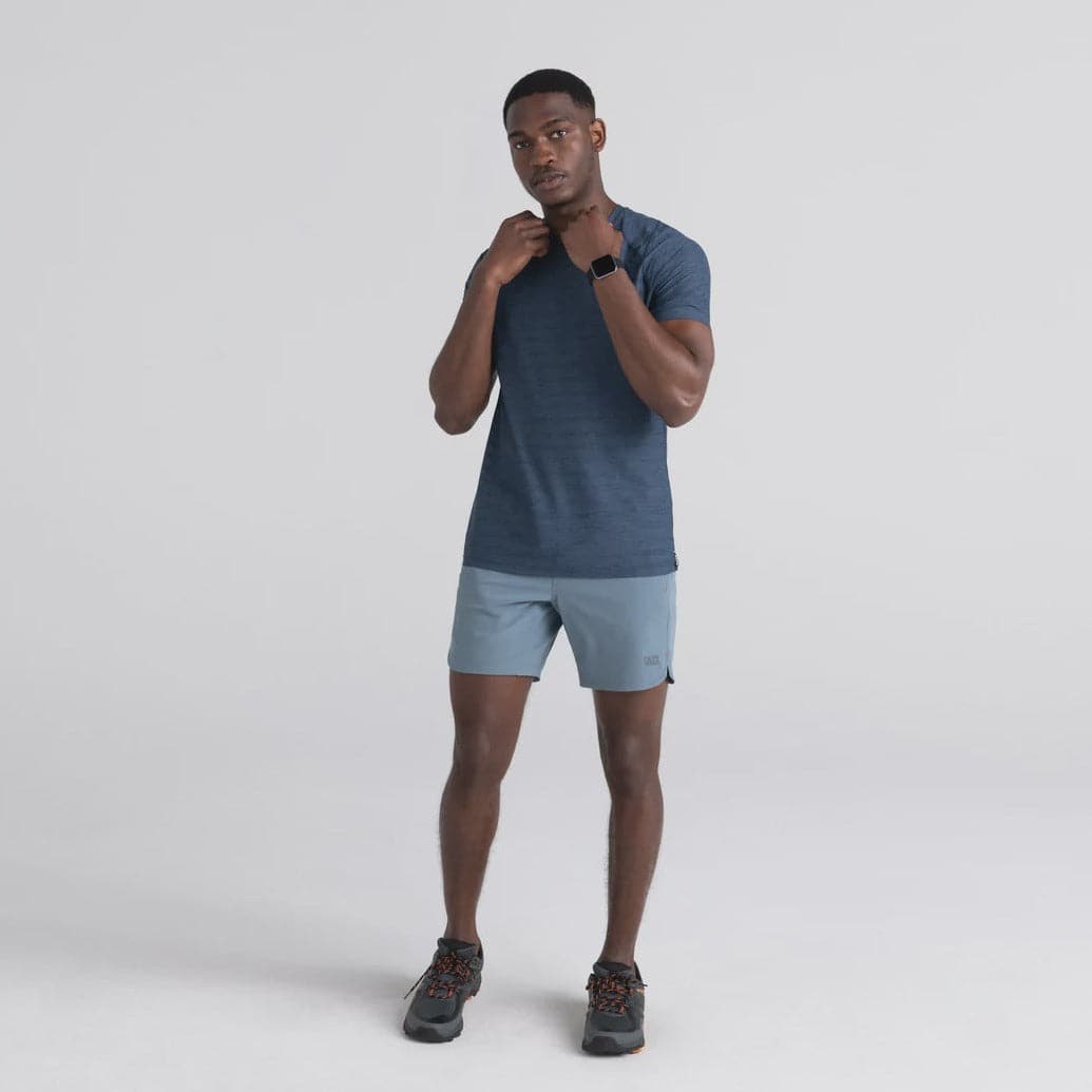 SAXX Drop Temp Cooling Mesh Short Sleeve Crew SXSC09-Mens-SAXX-Dark Denim-Small-Anna Bella Fine Lingerie, Reveal Your Most Gorgeous Self!