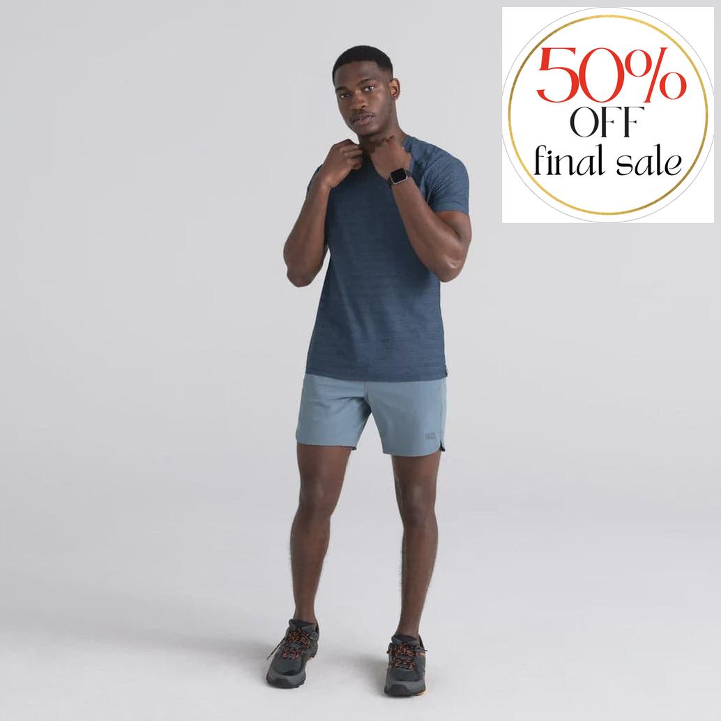 SAXX Drop Temp Cooling Mesh Short Sleeve Crew SXSC09-Mens-SAXX-Dark Denim-Small-Anna Bella Fine Lingerie, Reveal Your Most Gorgeous Self!