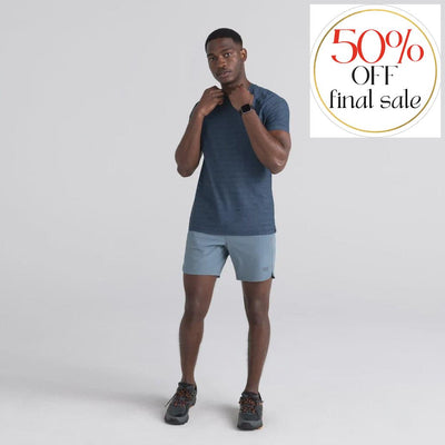 SAXX Drop Temp Cooling Mesh Short Sleeve Crew SXSC09-Mens-SAXX-Dark Denim-Small-Anna Bella Fine Lingerie, Reveal Your Most Gorgeous Self!