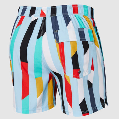 SAXX Oh Buoy Men's 5" Swim Trunks in Cutwork Stripe-Mens-SAXX-Airy Bue-Small-Anna Bella Fine Lingerie, Reveal Your Most Gorgeous Self!