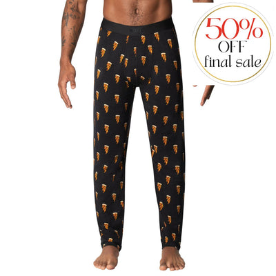 SAXX Sleepwalker Ball Park Pant in Black Pizza Bolt SXLW32-Mens-SAXX-Black Pizza Bolt-Small-Anna Bella Fine Lingerie, Reveal Your Most Gorgeous Self!