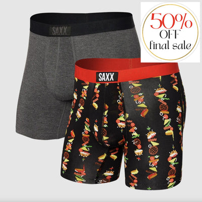 SAXX Vibe 2-Pack in Stacked / Graphite Heather-Mens-SAXX-Stacked/Graphite Heather-Small-Anna Bella Fine Lingerie, Reveal Your Most Gorgeous Self!