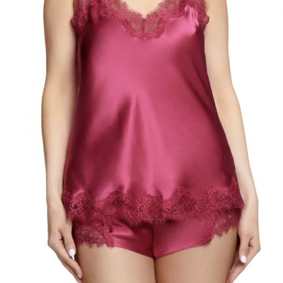 Sainted Sisters Scarlett Silk Cami / French Knicker Set in Raspberry L31002-Anna Bella Fine Lingerie-Raspberry-Small-