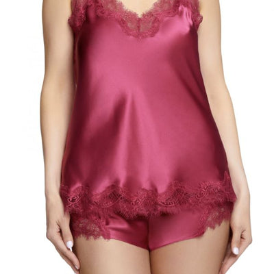 Sainted Sisters Scarlett Silk Cami / French Knicker Set in Raspberry L31002-Loungewear-Sainted Sisters-Raspberry-Small-Anna Bella Fine Lingerie, Reveal Your Most Gorgeous Self!