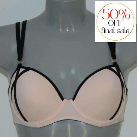 Sapph Mistress Padded Bra 1348-117-16-06-Anna Bella Fine Lingerie-Pink/Black-32-D