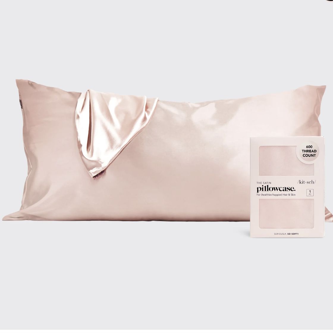 Satin Pillowcase King Size in Blush-Anna Bella Fine Lingerie-