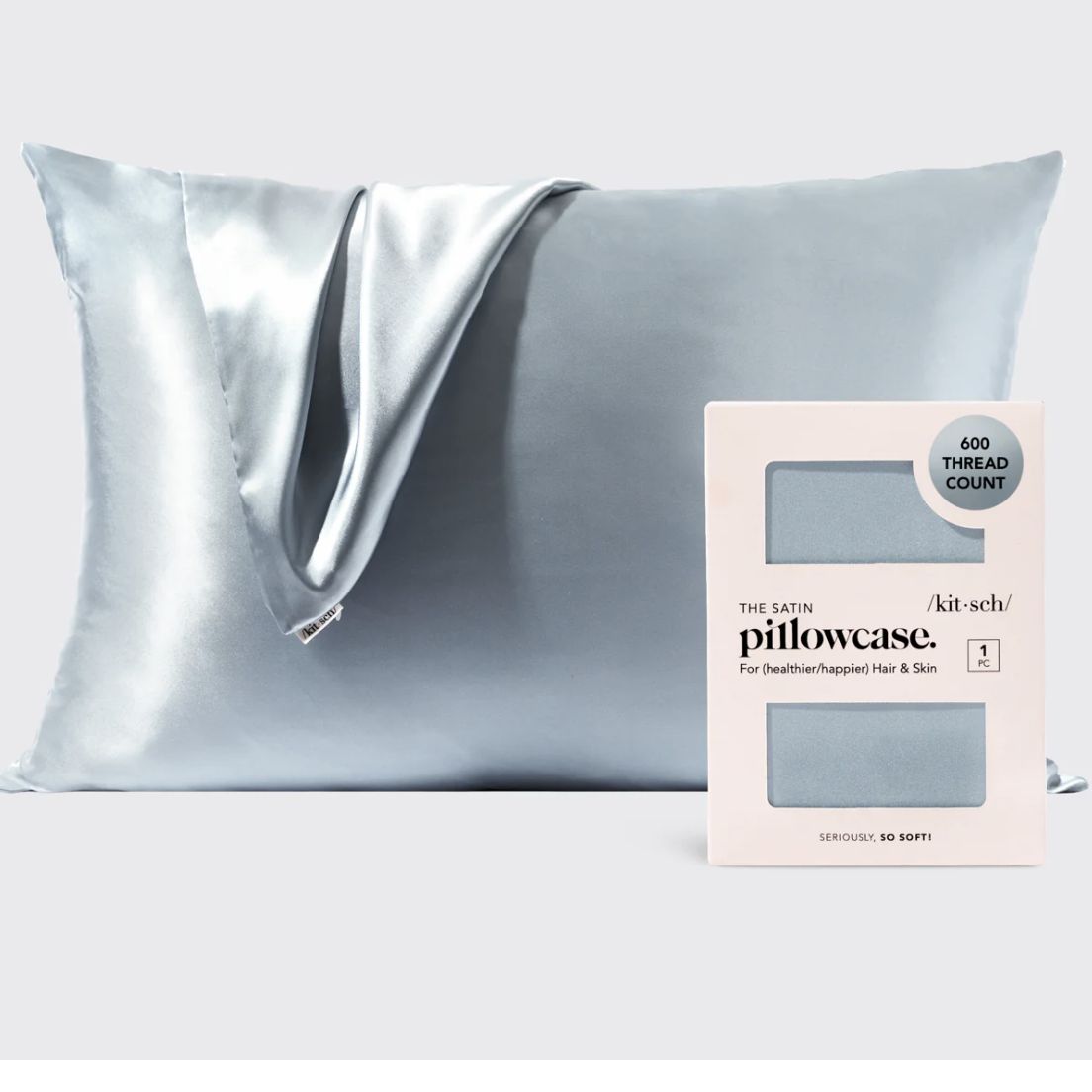 Satin Pillowcase in Haze Blue-Anna Bella Fine Lingerie-