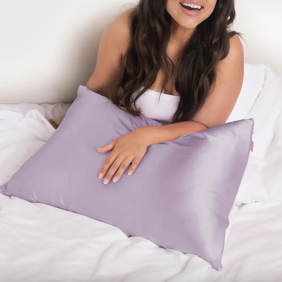 Satin Pillowcase in Lavender-Anna Bella Fine Lingerie-