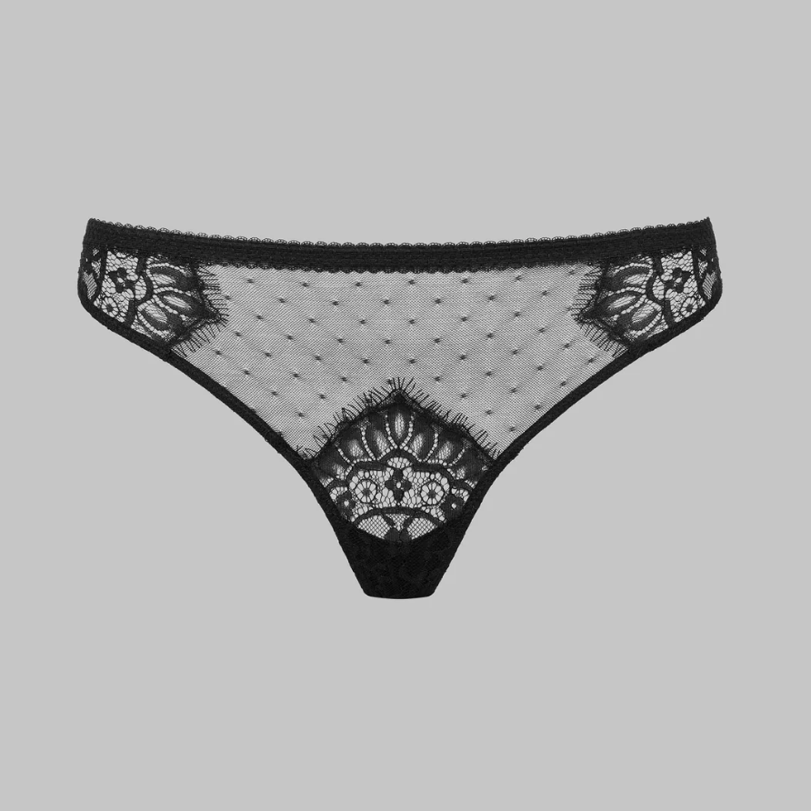 Scandale Inspiration Divine Cheeky Panty 565660-Panties-Scandale-Black-XSmall-Anna Bella Fine Lingerie, Reveal Your Most Gorgeous Self!