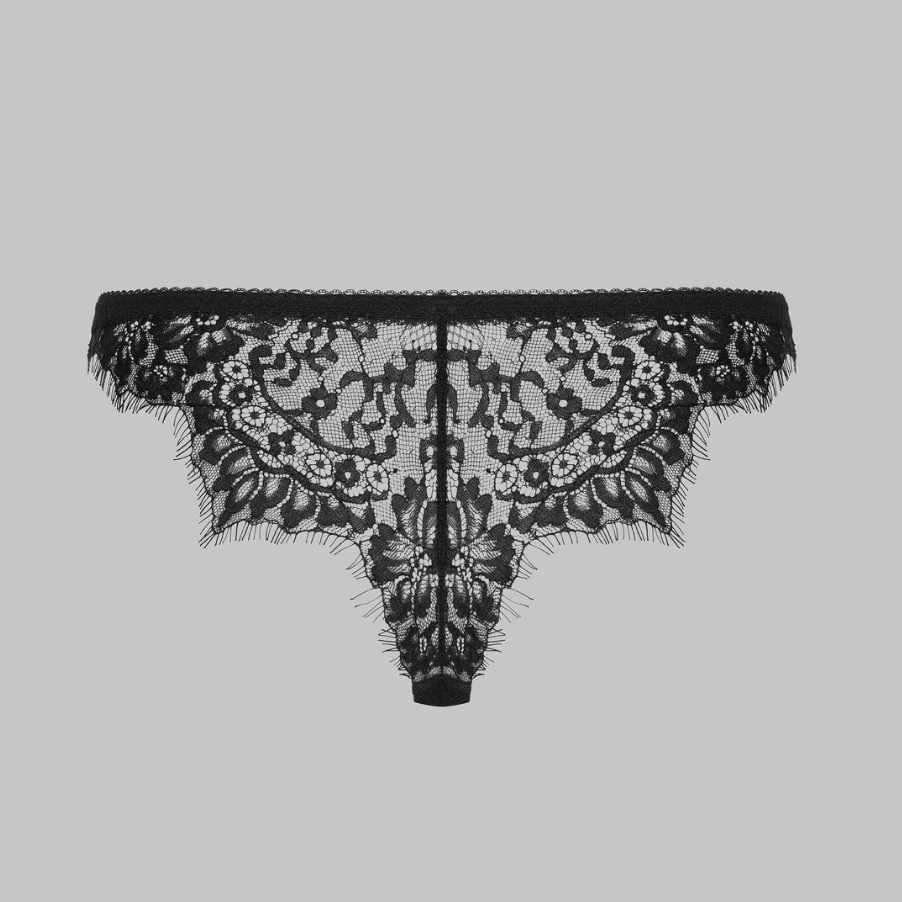 Scandale Inspiration Divine Cheeky Panty 565660-Panties-Scandale-Black-XSmall-Anna Bella Fine Lingerie, Reveal Your Most Gorgeous Self!