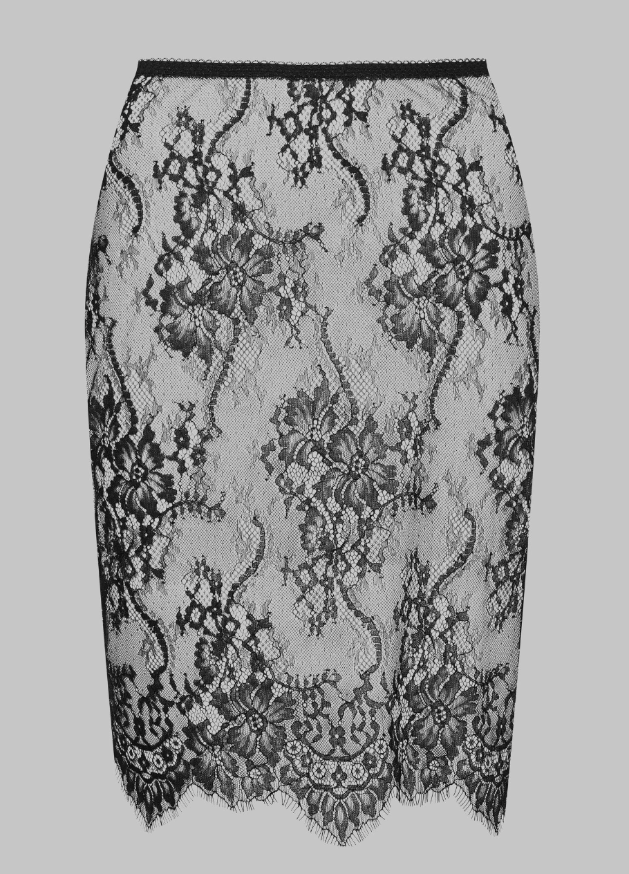 Scandale Inspiration Divine Lace Slip Skirt 565720-Seduction-Scandale-Black-Small-Anna Bella Fine Lingerie, Reveal Your Most Gorgeous Self!