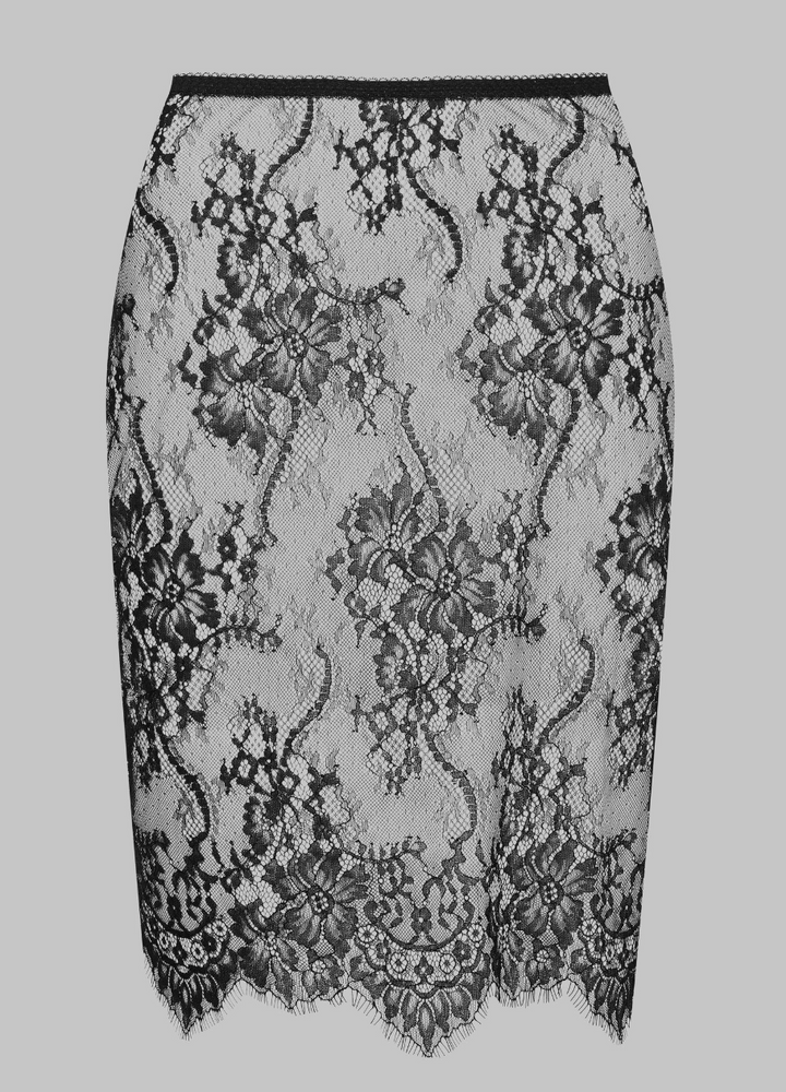 Scandale Inspiration Divine Lace Slip Skirt 565720-Seduction-Scandale-Black-Small-Anna Bella Fine Lingerie, Reveal Your Most Gorgeous Self!