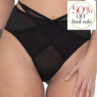 Scantilly Black Magic High Waist Brazilian ST007217-Anna Bella Fine Lingerie-Black-Small-