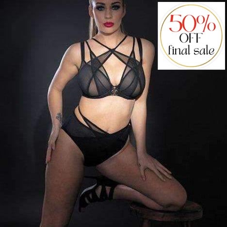Scantilly Black Magic Plunge Bra ST007101-Bras-Scantilly-Black-32-DD-Anna Bella Fine Lingerie, Reveal Your Most Gorgeous Self!
