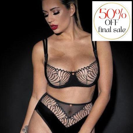 Scantilly Fallen Angel Balcony Bra-Anna Bella Fine Lingerie-Black-34-F