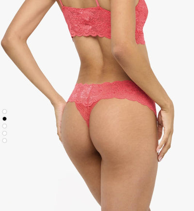 Cosabella Never Say Never Cutie Bow Thong NEVER03 in Ibisco-Anna Bella Fine Lingerie-Ibisco-One Size-