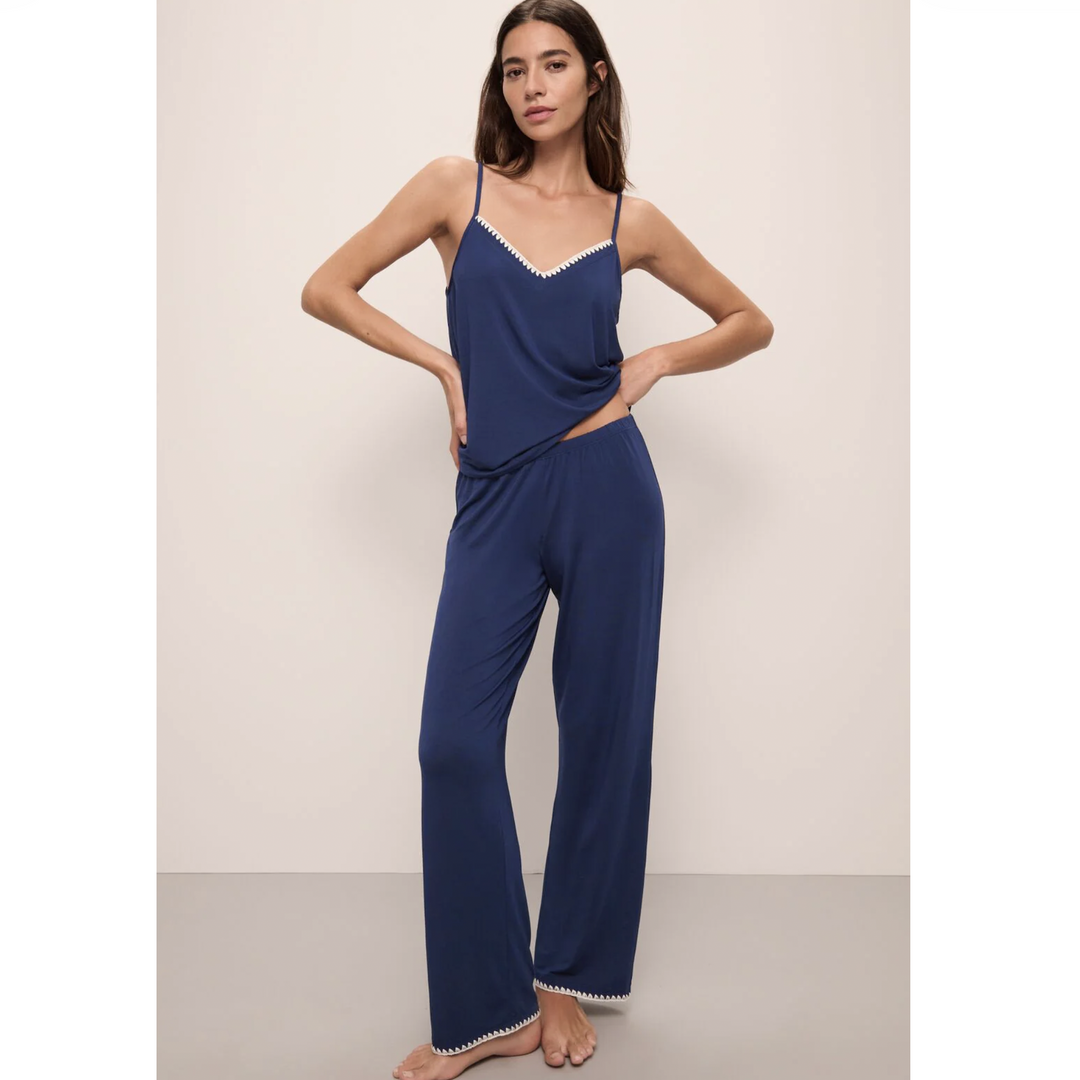 Eberjey Frida Cami / Pant PJ Set in Navy AC2018Z