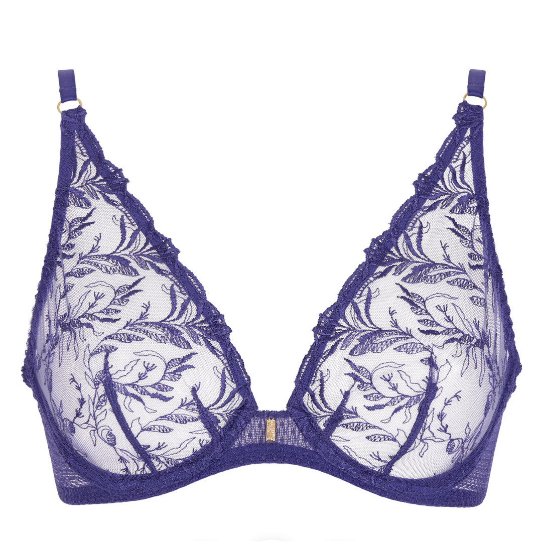 Aubade Hidden Treasure Underwired Triangle Bra in Iris Bloom 7BF12