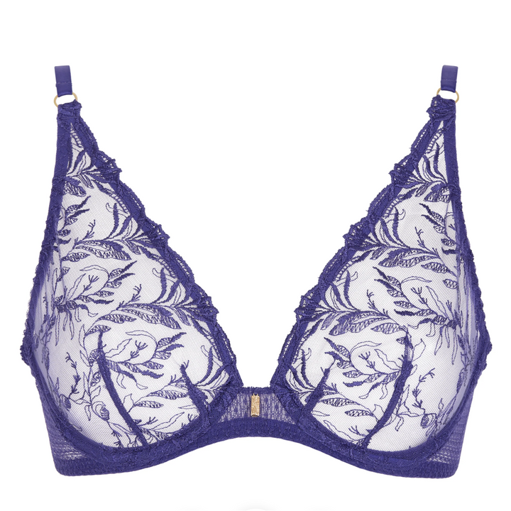 Aubade Hidden Treasure Underwired Triangle Bra in Iris Bloom 7BF12