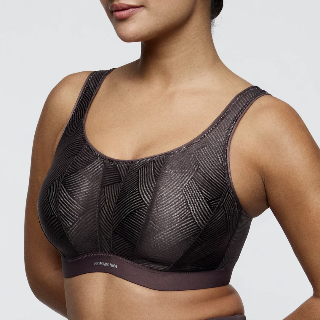 Prima Donna Sport The Game UW Non-Padded Sports Bra in Smokey Taupe 6000510
