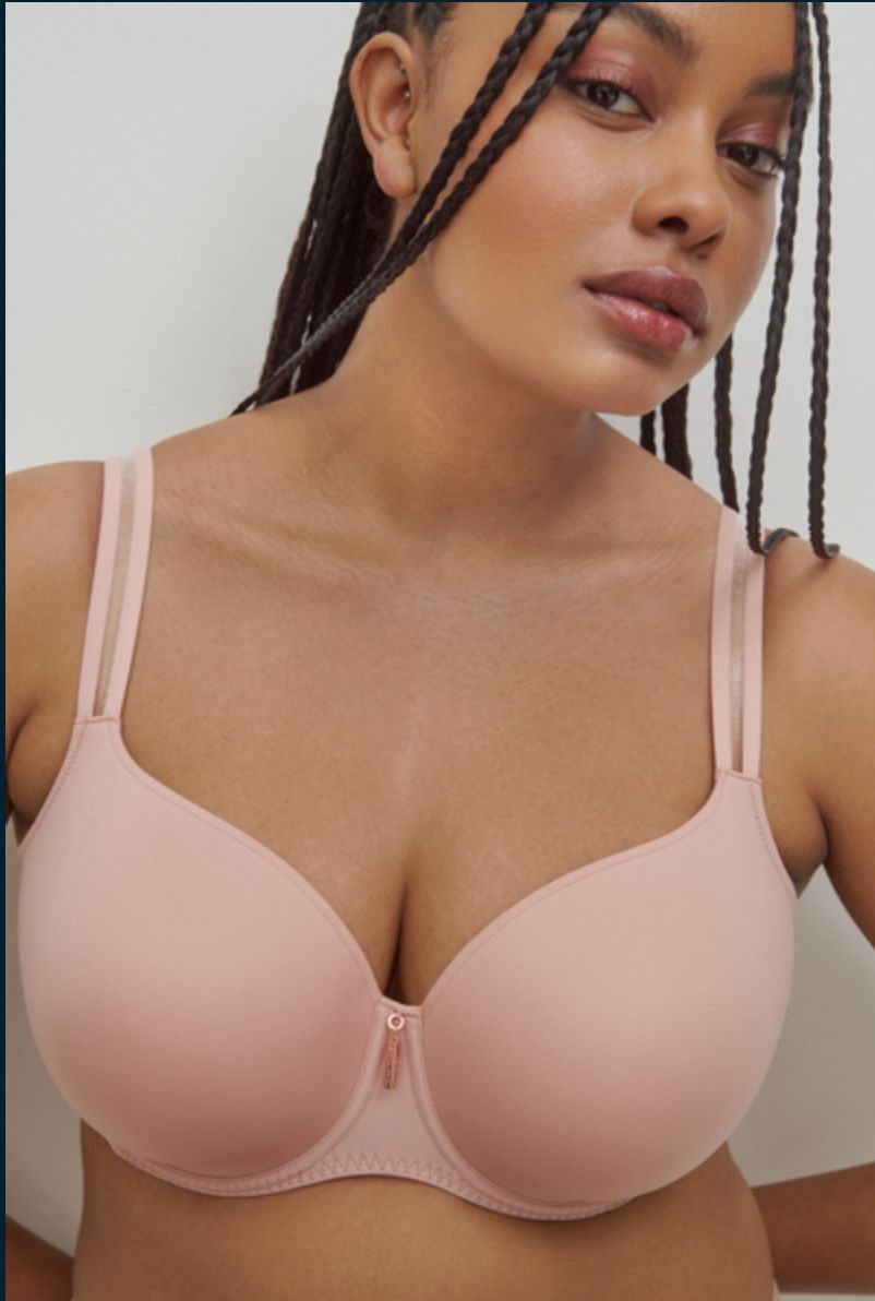 Prima Donna Twist East End Padded Heart Shape Bra in Powder Rose 0241930-Bras-Prima Donna-Powder Rose-32-E-Anna Bella Fine Lingerie, Reveal Your Most Gorgeous Self!