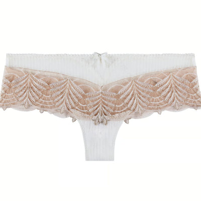 Aubade Hypnolove St. Tropez Brief LD70 in Gold Feather-Panties-Aubade-Gold Feather-XSmall-Anna Bella Fine Lingerie, Reveal Your Most Gorgeous Self!