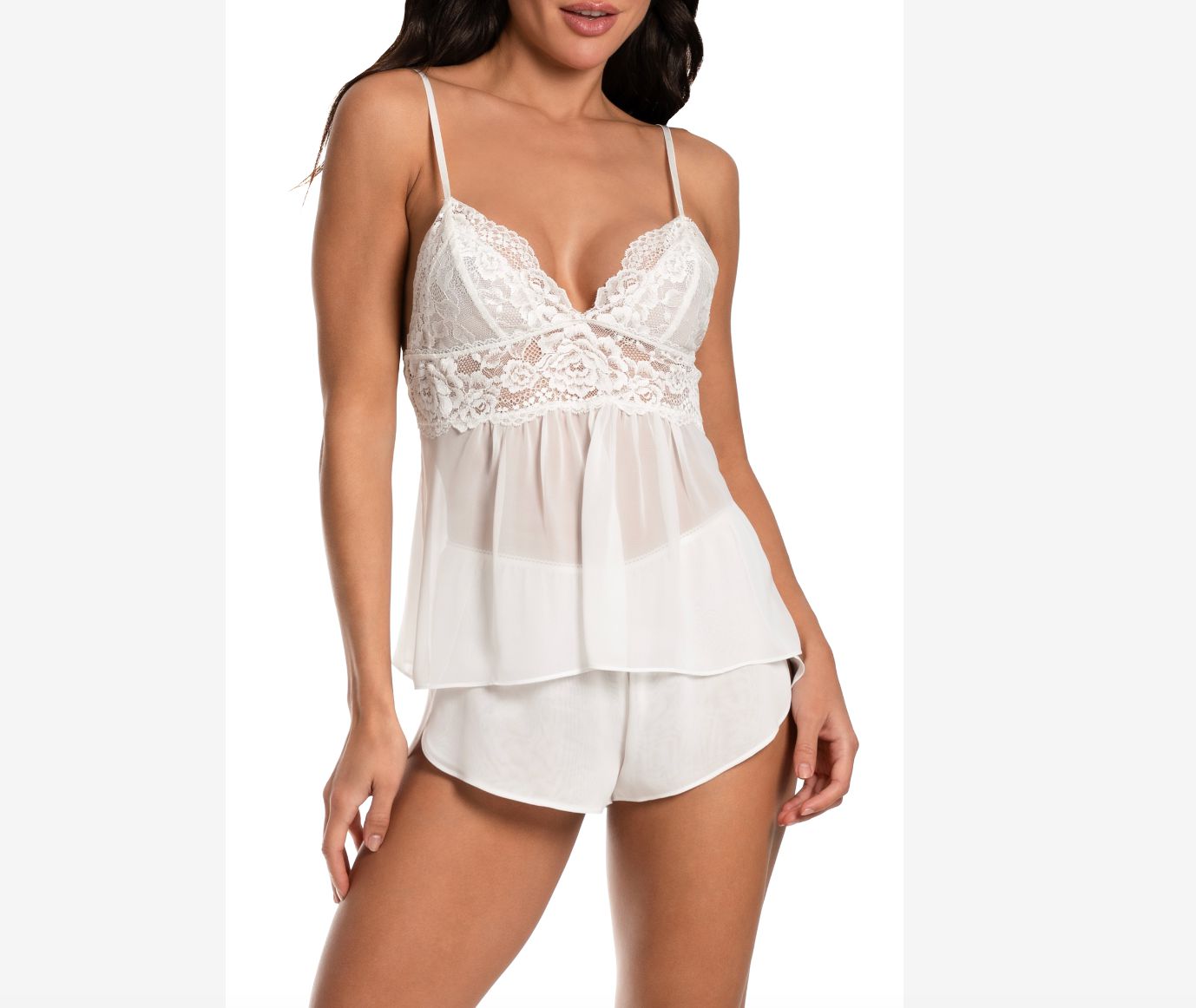 Jonquil Juliet Cami Short Set JUE040 in Ivory-Loungewear-Jonquil in Bloom-Ivory-XSmall-Anna Bella Fine Lingerie, Reveal Your Most Gorgeous Self!